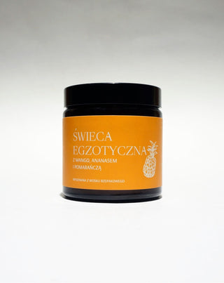 Egzotikus, kézzel készített fehérrépa gyertya mangó, ananász és Mglife narancs illattal - 3