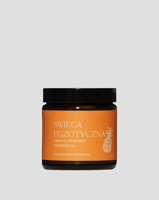 Egzotikus, kézzel készített fehérrépa gyertya mangó, ananász és Mglife narancs illattal - 1