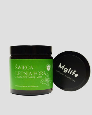 Gyertya citromfű és menta illatával. Nyári időszámítás Mglife - 3