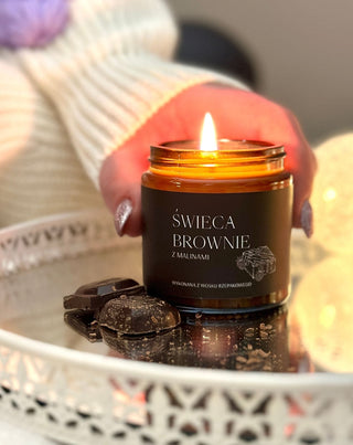 Vegán fehérrépa gyertya brownie és málna illattal 120 ml MgLife - 3