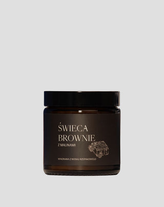 Vegán fehérrépa gyertya brownie és málna illattal 120 ml MgLife - 1