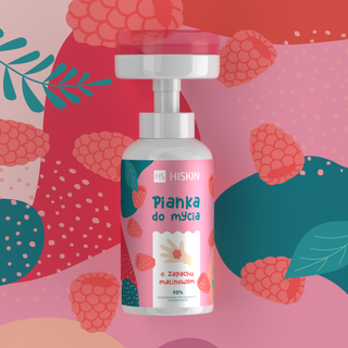 Kéz- és testhab gyerekeknek málna HiSkin illattal - 2