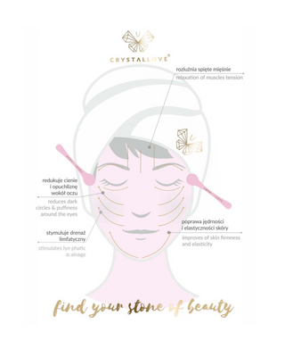 3D szemmasszírozó ametiszttel és krém applikátorral Crystallove - 4