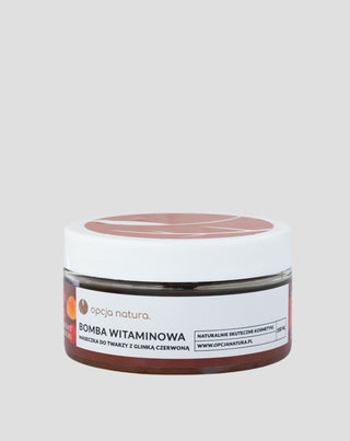 Arc- és testvitaminbomba maszk vörös agyaggal 100% természetes Opcja Natura - 1