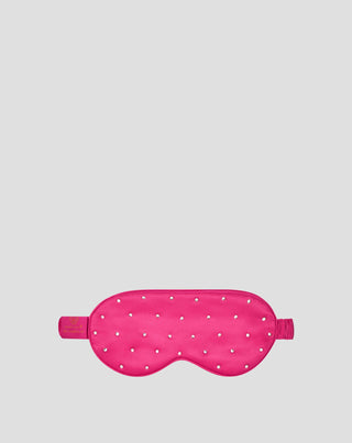 Selyem alvó szempánt kristályokkal díszítve – hot pink Crystallove - 3