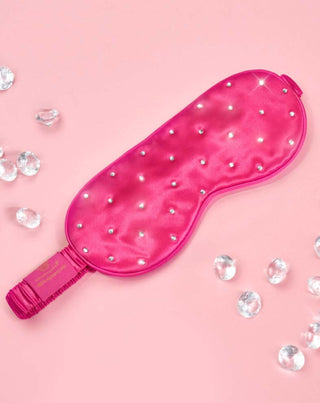 Selyem alvó szempánt kristályokkal díszítve – hot pink Crystallove - 2