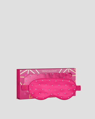 Selyem alvó szempánt kristályokkal díszítve – hot pink Crystallove - 1