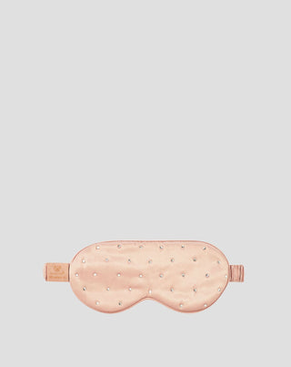 Selyem alvó szemmaszk kristályokkal díszítve – rose gold Crystallove_3 - 3
