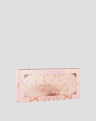 Kristályokkal díszített selyemből készült szemkötő alváshoz – rose gold Crystallove - 4
