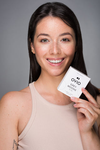 Szürke kőris kontaktlencsék, színes, havi nullák szürke holdak no. 1 Ovio - 2