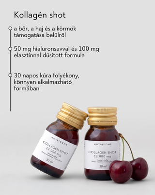 Kollagén shotok folyékony formában 12 000 mg vitaminokkal, étrend-kiegészítő Nutridome 30 × 30 ml - 2