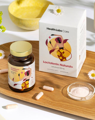 Étrend-kiegészítő 150 mg laktopherinnel tehéntejből Lactoferrin Natural+ Health Labs Care