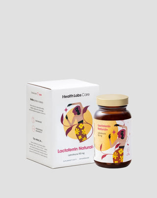 Étrend-kiegészítő 150 mg laktopherinnel tehéntejből Lactoferrin Natural+ Health Labs Care