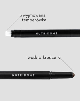 A Nutridome bronz szemöldökviasszal, ricinusolajjal és lamináló hatással.