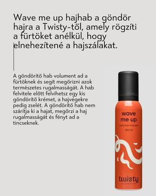 Twisty Wave me up fixáló hajhab göndör hajra (a haj elnehezítése nélkül)