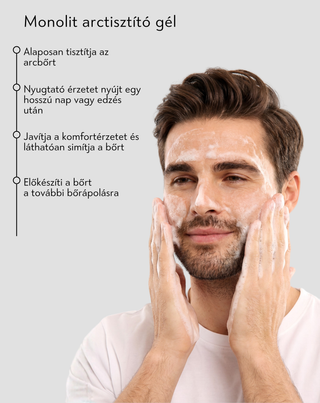 Arctisztító gél posztbiotikumokkal és panthenollal a szakáll tisztítására és ápolására Monolit - 3