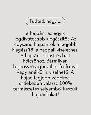 Selyem hajpánt 100% természetes selyemből lila Twisty
