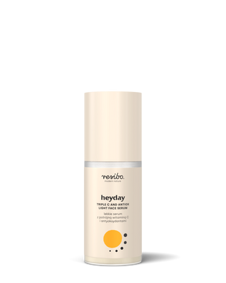 Tápláló, megvilágító Heyday arcszérum antioxidánsokkal és hármas vittel. C 30 ml Resibo