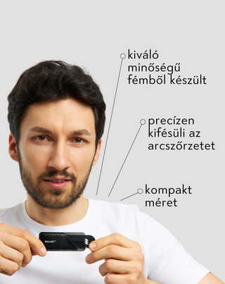 Fém fésű minden típusú és hosszúságú szakállhoz Monolit - 2
