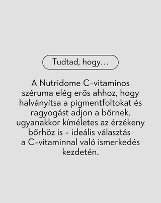 Nutridome 5%-os C-vitamin arckrém a bőrhibák csökkentésére szolgál. - 3