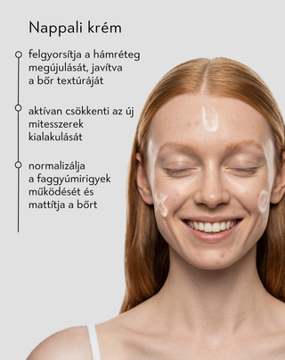 Pattanáselleni nappali arckrém szalicilsavval és azelainsavval a bőrhibákra Anti-Acne Orphica Clinic 50 ml - 2