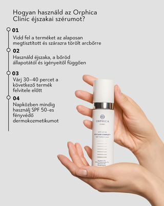 Éjszakai arcszérum az aknés bőr regenerációjának támogatására Anti-Acne Orphica Clinic 50 ml - 4
