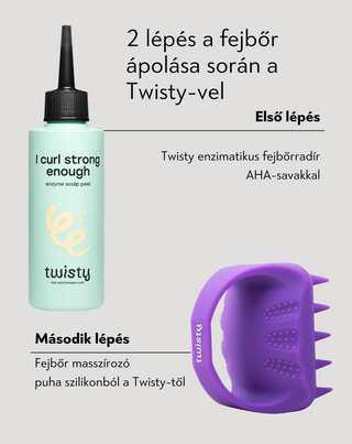 Enzimatikus fejbőrradír AHA-savval a tisztítás és a mikrokeringés serkentése érdekében a Twisty - 5