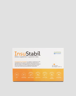 Étrend-kiegészítő a normál cukorszintért és anyagcseréért InsuStabil Gardenpharm 30 kapszula - 1