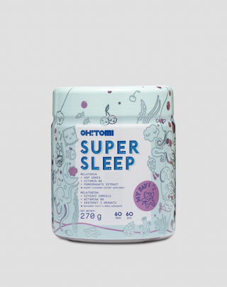 Oh!Tomi Supersleep Alvást segítő melatoninnal és vitaminokkal ellátott meggyízű zselék gyermekeknek és felnőtteknek. - 1