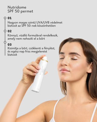 Nutridome light arcpermet SPF 50 UVB, UVA védő spray - 2