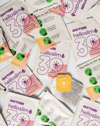 Oh!Tomi Hello Slim 30 napos méregtelenítő, zsírégető tea nappalra és éjszakára