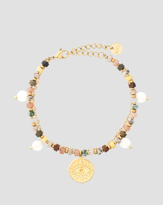 Karkötő természetes kövekkel achát, maifan, jáspis, jáde és aventurin Mys - 1