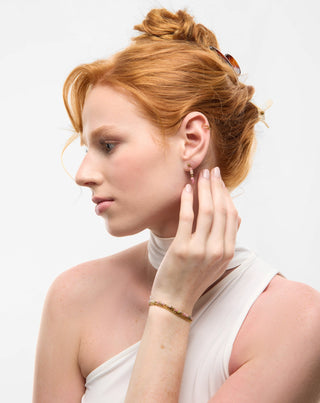 Aranyozott rozsdamentes acél karkötő rózsaszín és citromsárga jáde Mys_1 - 2