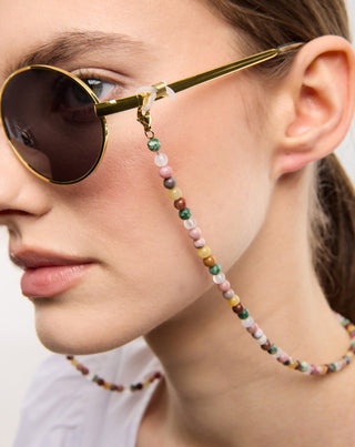 Aranyozott szemüveglánc achát, maifán, jáspis és aventurin Mys_1 - 2