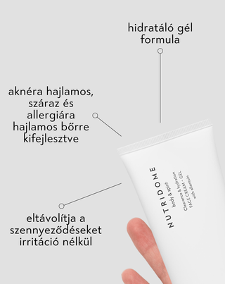 Nutridome tisztító és hidratáló arctisztító gél allantoinnal - 2