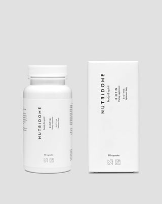 Biotin kapszula 2500 mcg H-vitamin hajra, bőrre és körömre Nutridome 60 db.