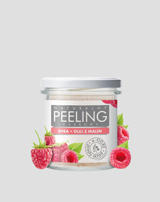 Természetes málnás cukorbőrradír shea vajjal a fakó bőrre E-Fiore - 1