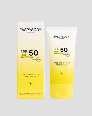 Magas SPF 50 hidratáló arckrém niacinamiddal Everybody London - 1