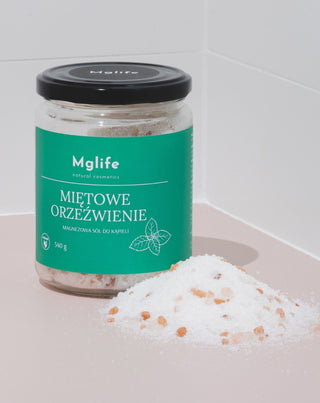Magnézium fürdősó Epsom sóval és mentaolajjal Mglife frissítő - 2