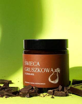 Természetes fehérrépa viaszgyertya Mglife csokoládé körte illatával - 3