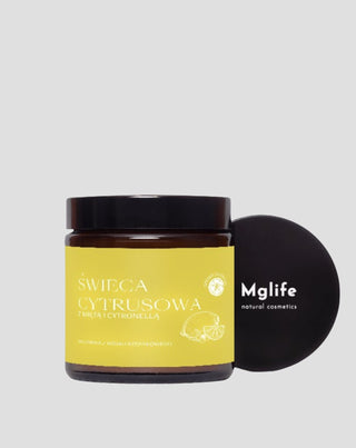 Egy gyertya citrom, menta és citronella illattal Citrus Mglife - 1