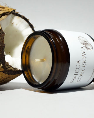 Vegán fehérrépa gyertya pamut kanóccal, kókusz illattal 120 ml MgLife - 2