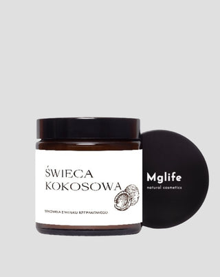 Vegán fehérrépa gyertya pamut kanóccal, kókusz illattal 120 ml MgLife - 4