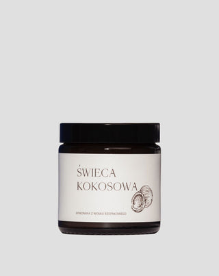 Vegán fehérrépa gyertya pamut kanóccal, kókusz illattal 120 ml MgLife - 1