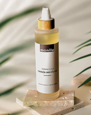 Frissítő micellás esszencia a smink eltávolításához nyugtató irritáció D-panthenollal Manilu - 2