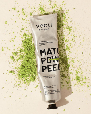 Enzimatikus peeling AHA 10%, PHA 10% savakkal, BHA Matcha power peel Veoli Botanica - 2