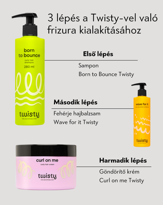 Hidratáló sampon göndör hajra karbamiddal és tejsavval Twisty - 3