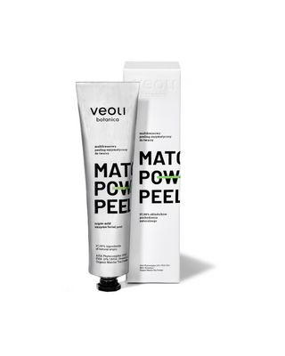 Enzimatikus peeling AHA 10%, PHA 10% savakkal, BHA Matcha power peel Veoli Botanica - 1