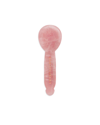 Gua sha szemmasszírozó rózsakvarcból - arcreflexológia Crystallove - 1