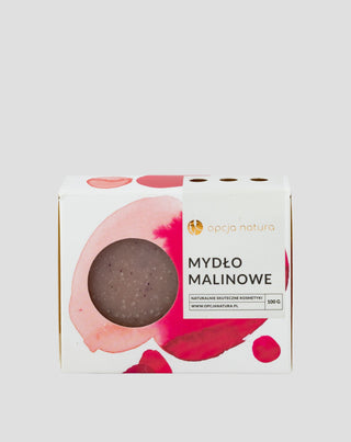 100% természetes nátriumszappan málnabárban hagyományos növényi olajokkal Opcja Natura - 1